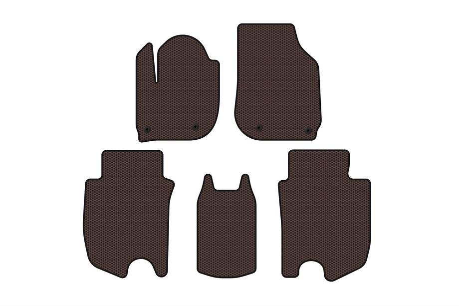Honda FIT/Jazz 2014–2020 Rubber floor mats Carsuit (HB, Hybrid, brown) Image