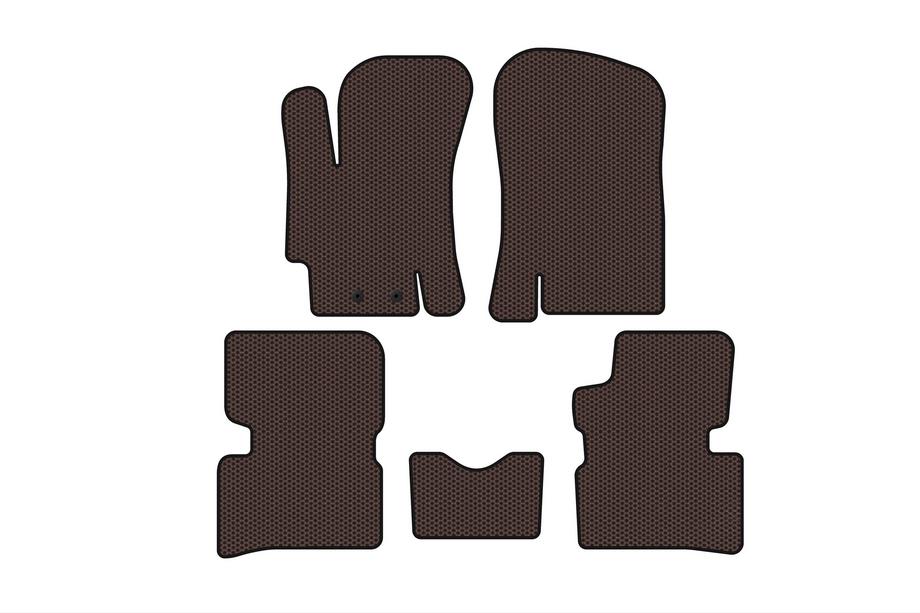 Hyundai Accent 2006-2010 Rubber Floor Mats Carsuit (SD, Brown) Image