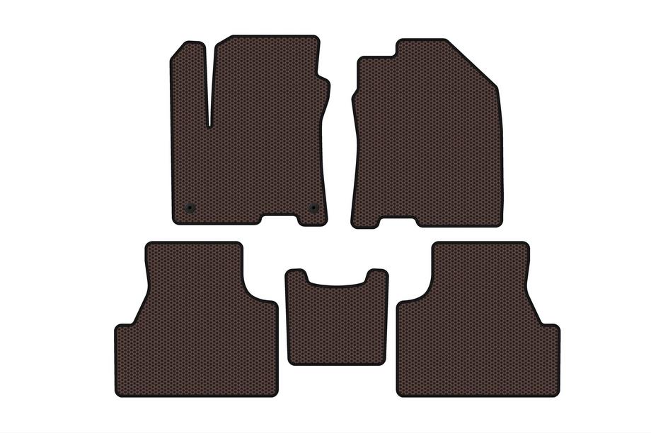 Hyundai Encino EV 2019- Rubber Floor Mats Carsuit (2019-2020, Electric, Brown) Image