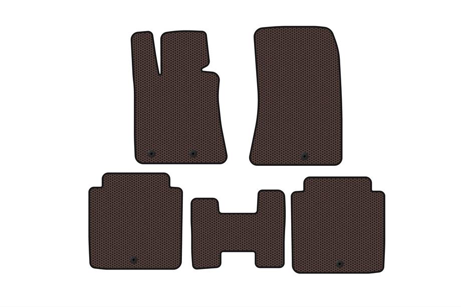 Hyundai Equus 2009-2016 Rubber Floor Mats Carsuit (Brown) Image