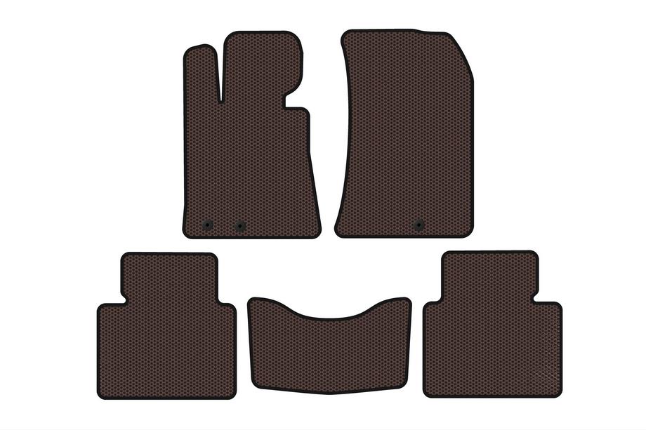 Hyundai Genesis BH 2008-2013 Rubber Floor Mats Carsuit (Brown) Image