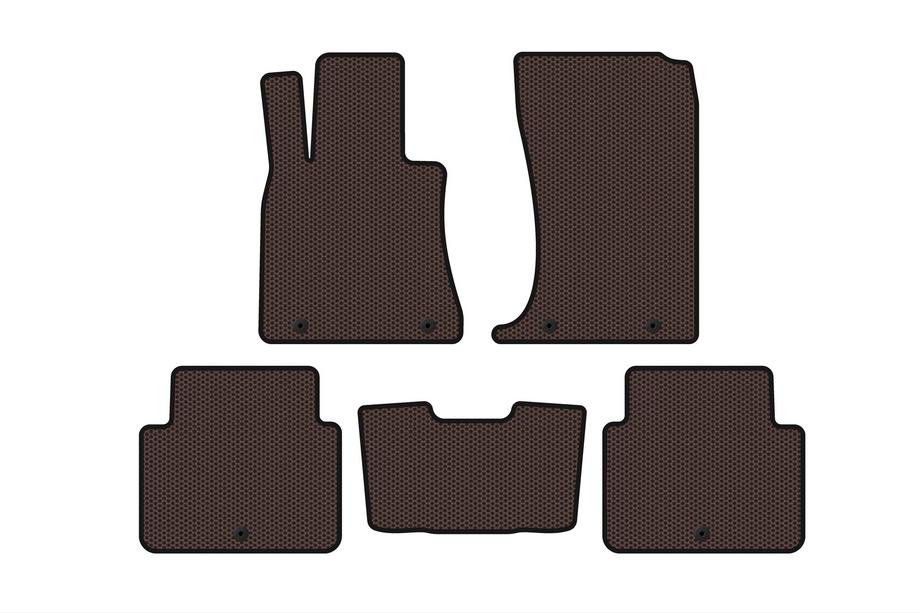 Hyundai Genesis DH 2013-2016 Rubber Floor Mats Carsuit (SD, Brown) Image