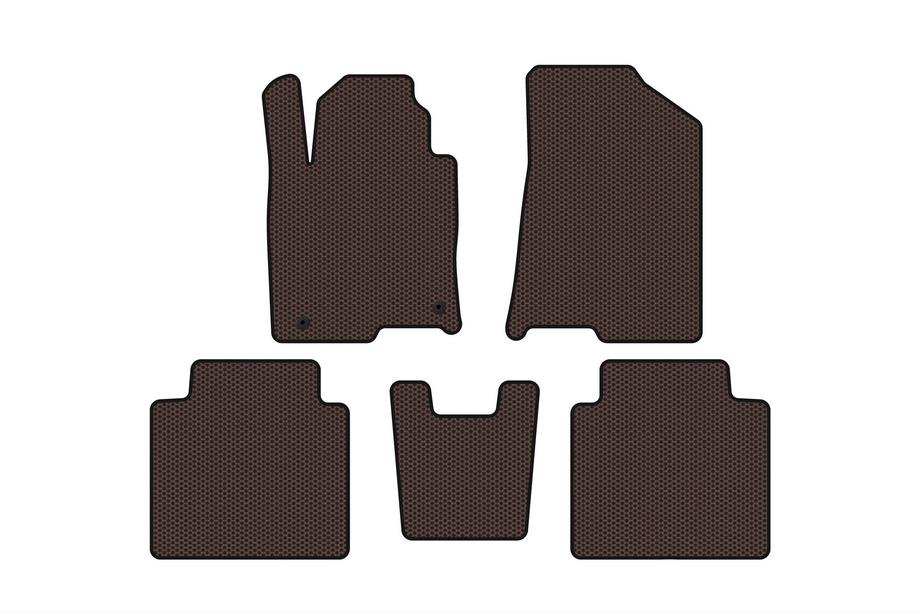 Hyundai Grandeur 2017- Rubber Floor Mats Carsuit (SD, Brown) Image