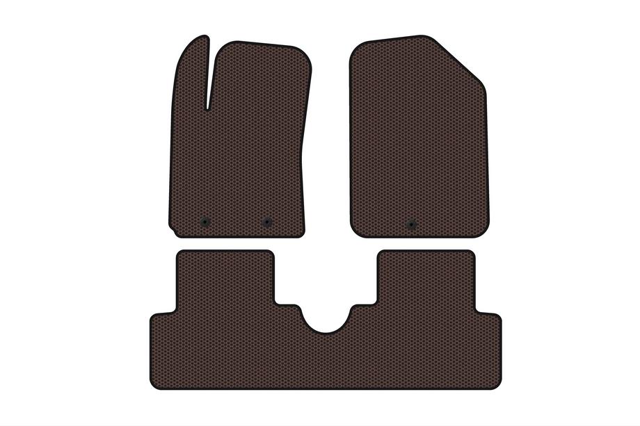 Hyundai I-10 2014-2017 Rubber floor mats Carsuit (HB, brown) Photo 1