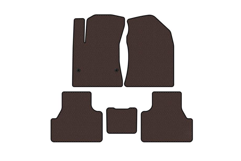 Hyundai Kona 2017-2023 Rubber Floor Mats Carsuit (Electric, Brown) Image