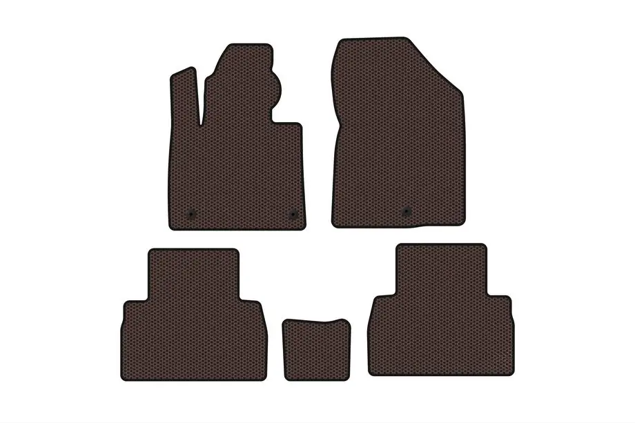 Hyundai Santa Fe 4 2018-2023 Rubber floor mats Carsuit (2018-2020, brown) Image