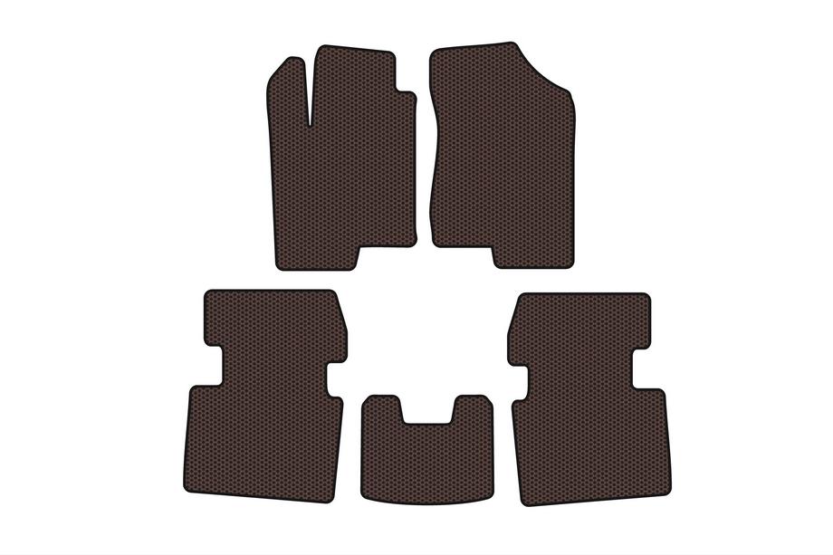 Hyundai Sonata NF 2004-2009 Rubber Floor Mats Carsuit (Brown) Image