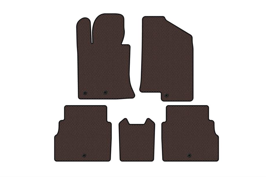 Hyundai Sonata YF 2010-2014 Rubber Floor Mats Carsuit V2 (brown) Image