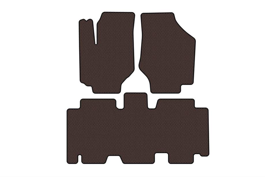 Hyundai Trajet 2000-2007 Rubber Floor Mats Carsuit (Brown) Image