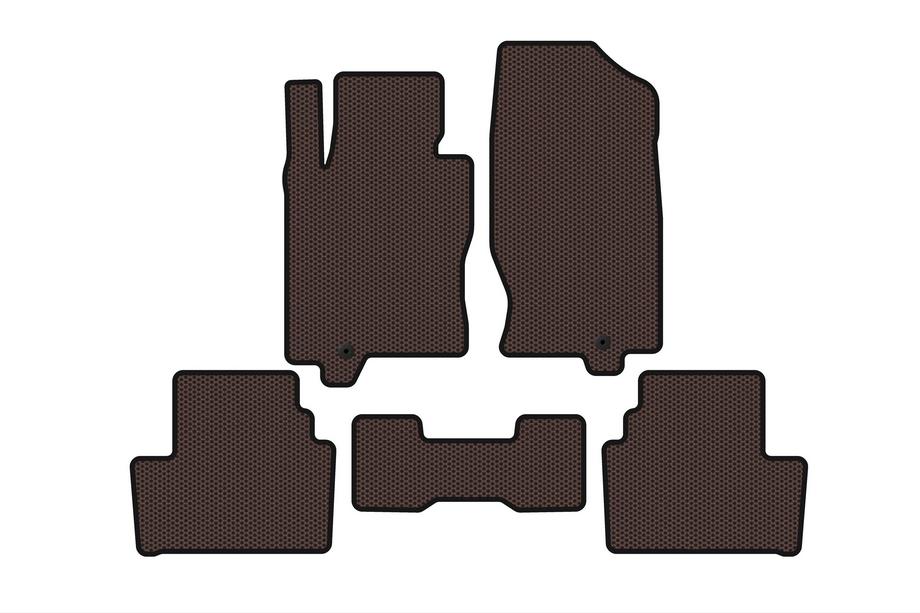 Infiniti G25/G35/37 (V36/CV36) 2006-2015 Rubber floor mats Carsuit (G35 S, Coupe, brown) Image