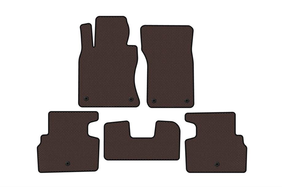 Infiniti Q50/Q60 2013-2024 Rubber Floor Mats Carsuit (SD, Brown) Image