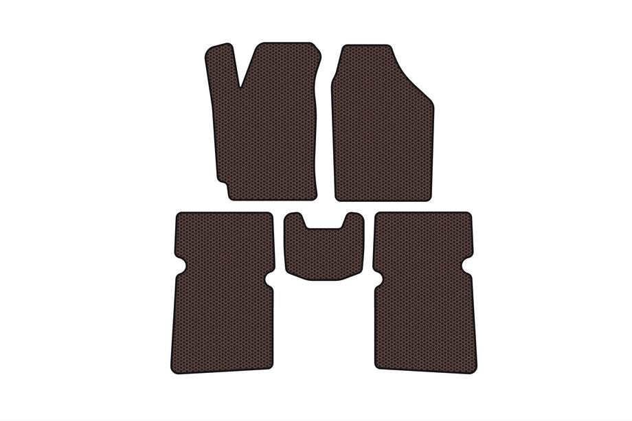 JAC J5 2011-2019 Rubber Floor Mats Carsuit (SD, Brown) Photo 1