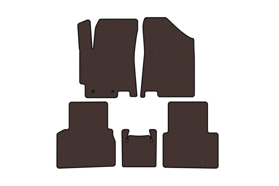 JAC J7 2018- Rubber Floor Mats Carsuit (Brown) Image