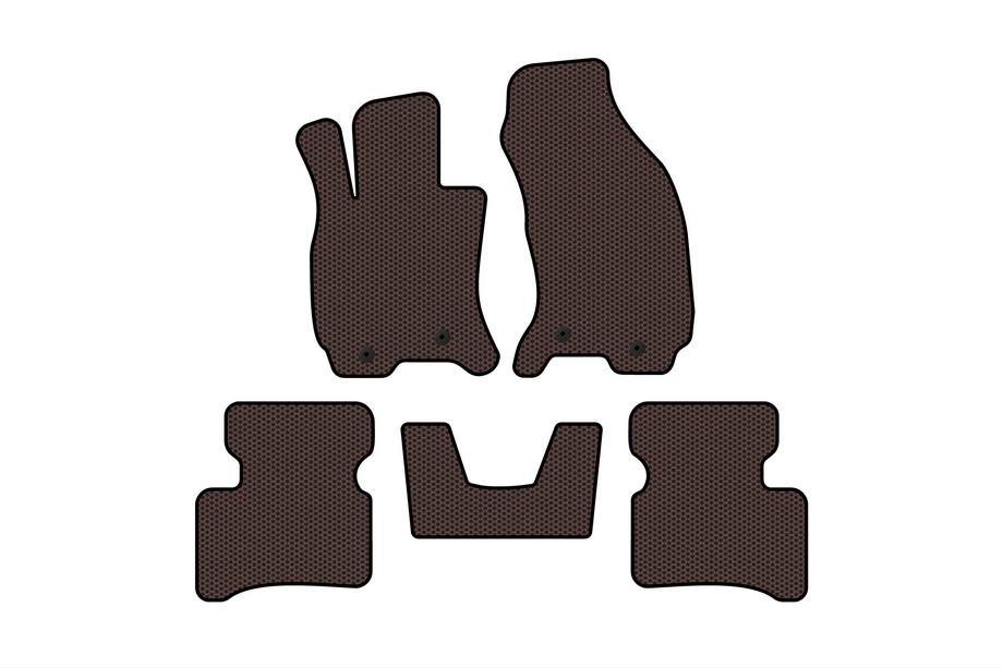 Jaguar X-Type 2001-2009 Rubber floor mats Carsuit (SD, Floor-mounted accelerator pedal, brown) Photo 1