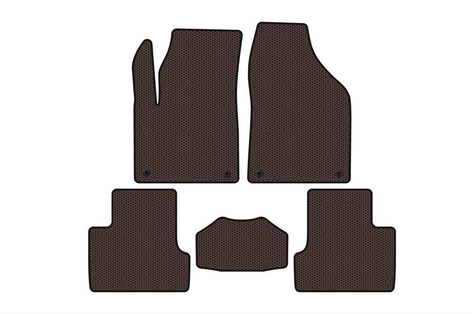 Jeep Cherokee KL 2013- Rubber floor mats Carsuit (2018+, brown) Image