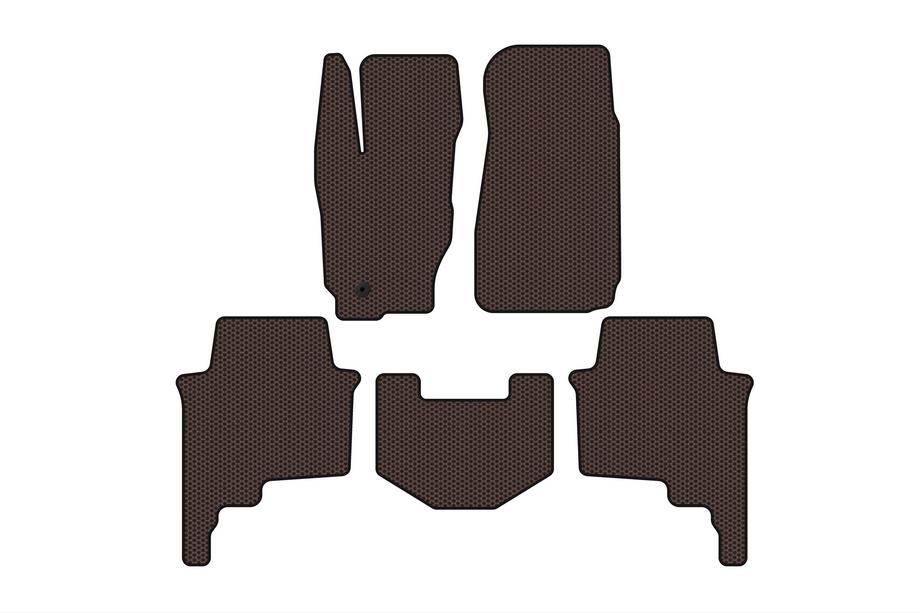 Jeep Commander 2005-2010 Rubber Floor Mats Carsuit (Brown) Image