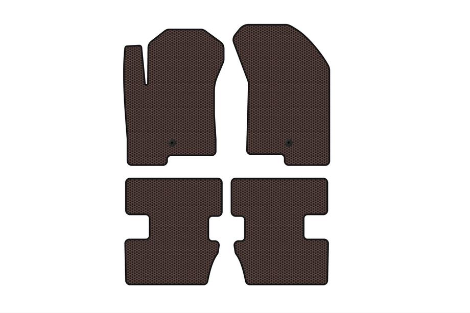 Jeep Compass 2006-2016 Rubber Floor Mats Carsuit (2006-2011, Brown) Image