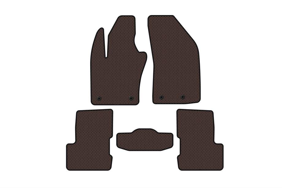 Jeep Renegade 2014- Rubber Floor Mats Carsuit V-2 (Brown) Image