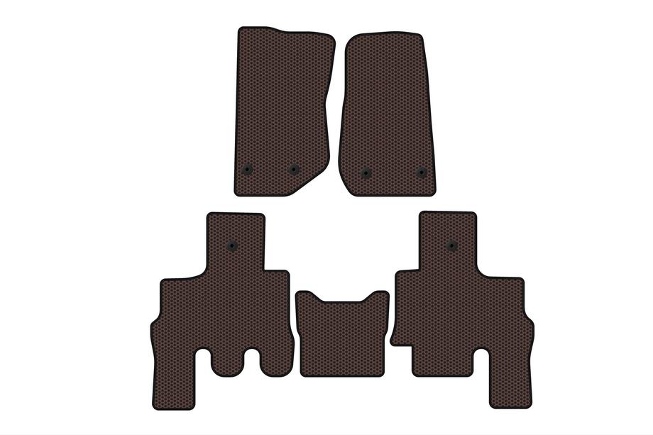 Jeep Wrangler 2007-2017 Rubber Floor Mats Carsuit (Brown) Image