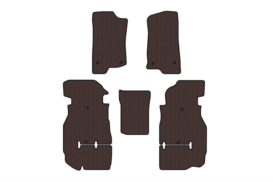 Jeep Wrangler 2018- Rubber floor mats Carsuit (Rubicon Unlimited/5-door, brown) Photo 1