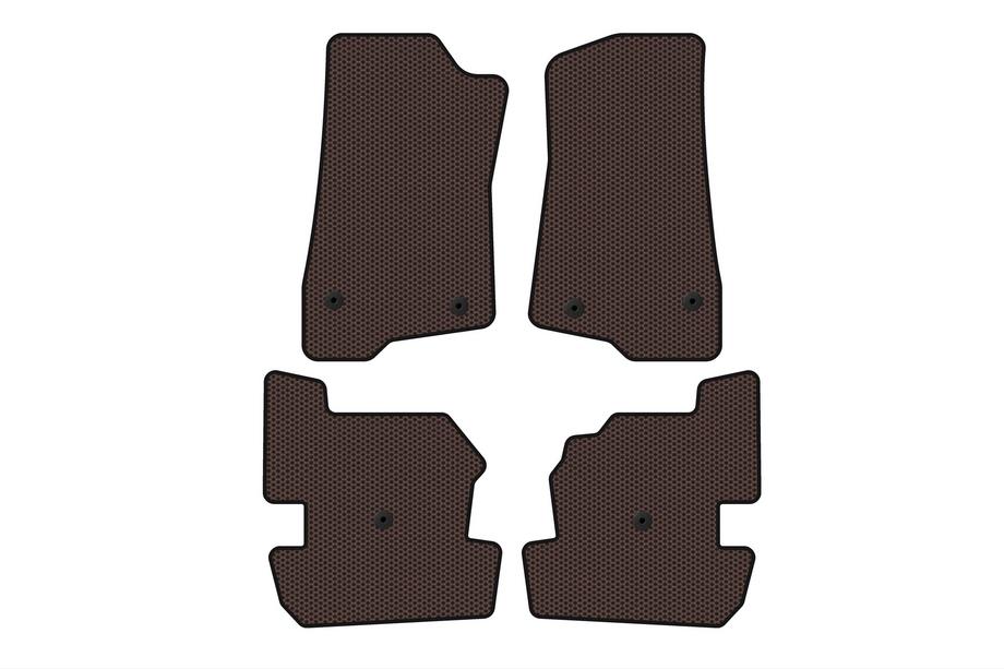 Jeep Wrangler 2018- Rubber Floor Mats Carsuit (Brown) Image