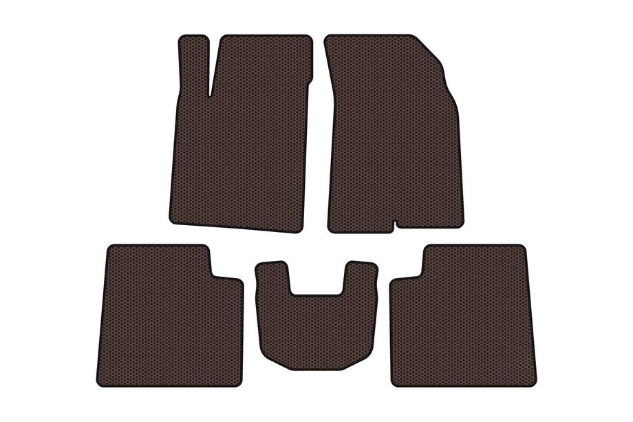 Kia Opirus 2003-2010 Rubber Floor Mats Carsuit (Brown) Image