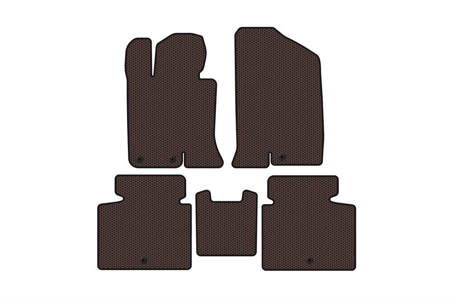 Kia Optima 2010-2016 Rubber Floor Mats Carsuit V-2 (SD, brown) Image
