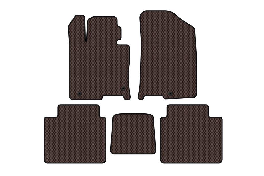 Kia Optima 2016- Rubber Floor Mats Carsuit (Brown) Image
