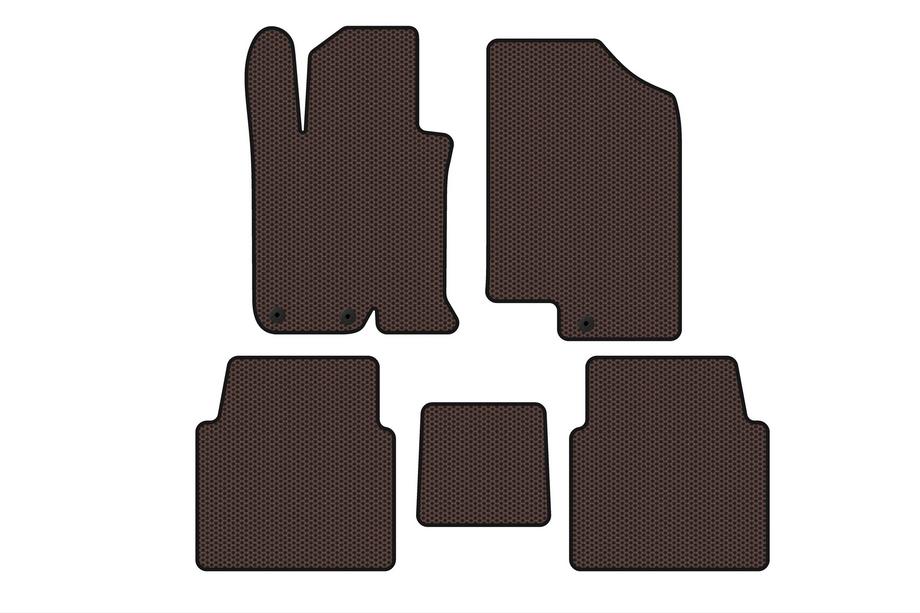 Kia Optima 2010-2016 Rubber Floor Mats Carsuit V-1 (SD, brown) Photo 1