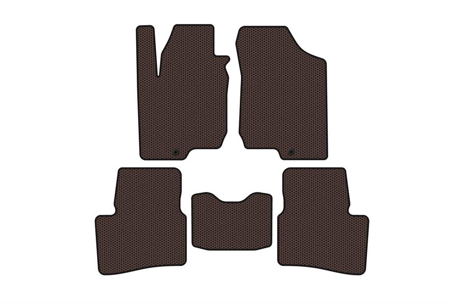 Kia Ceed 2007-2012 Rubber floor mats Carsuit (HB, 3-door, brown) Image