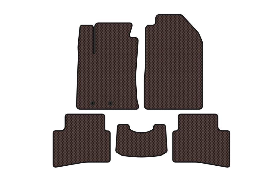 Kia Stonic 2017- Rubber floor mats Carsuit (2017-2019, brown) Image