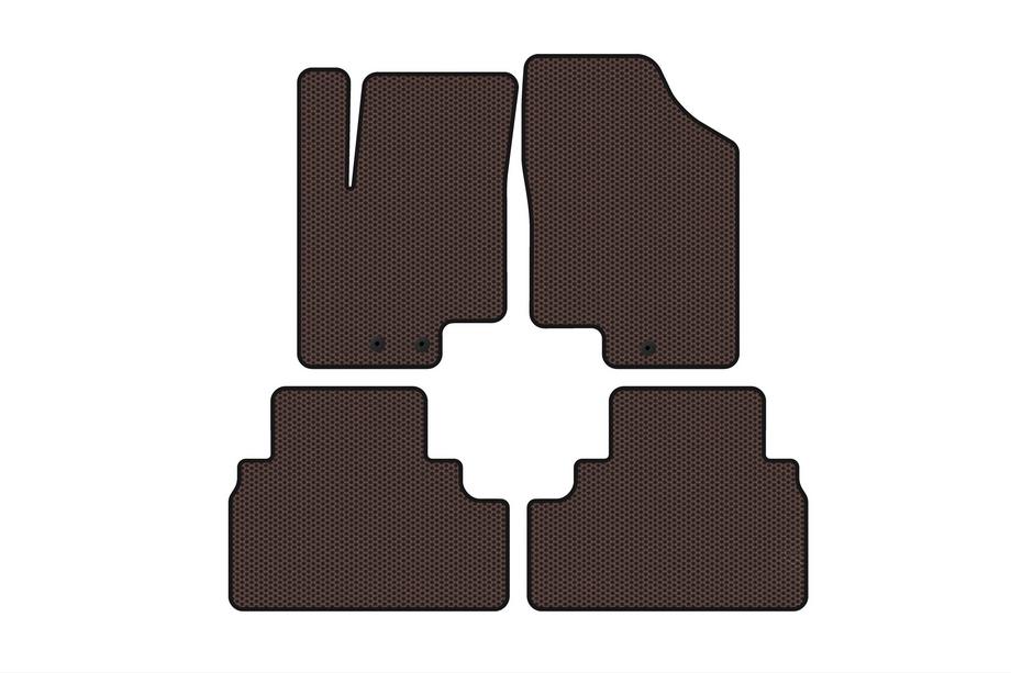 Kia Venga 2010-2019 Rubber Floor Mats Carsuit (Brown) Image