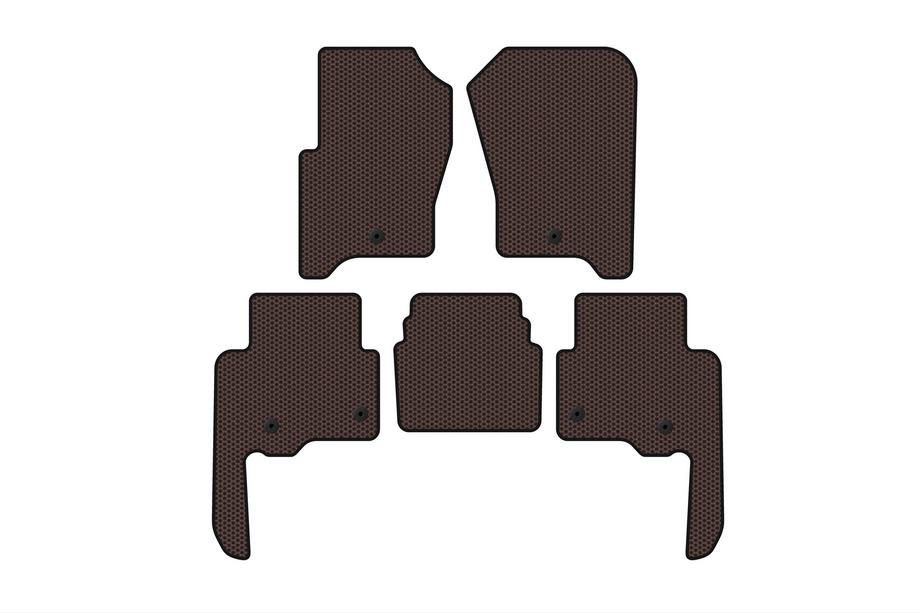 Land Rover Discovery IV 2009-2017 Rubber Floor Mats Carsuit V2 (Brown) Image