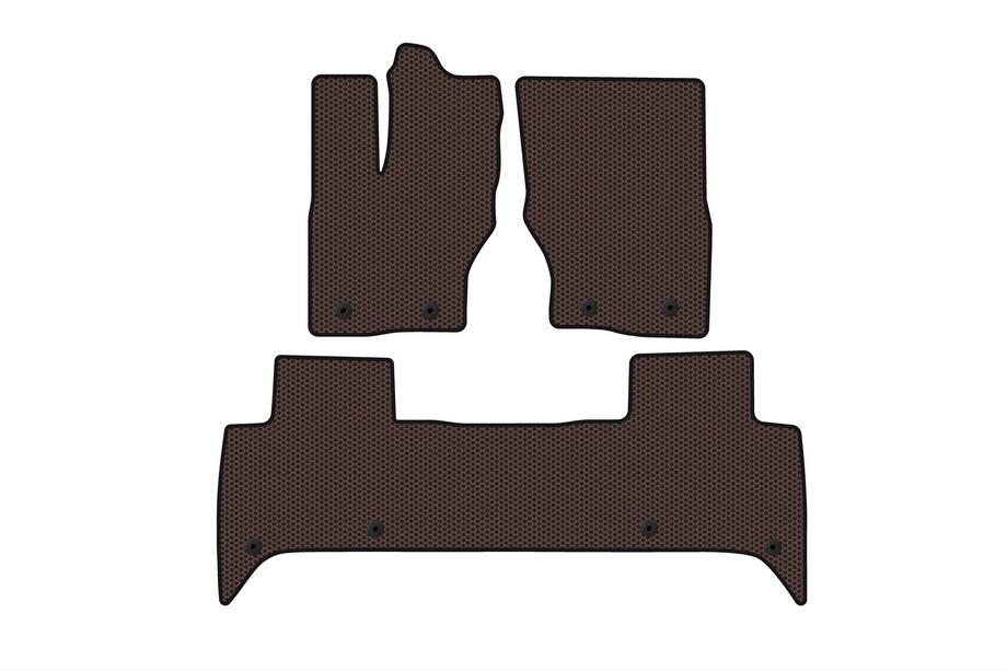 Land Rover Discovery V 2017- Rubber floor mats Carsuit (5-seater, brown) Image