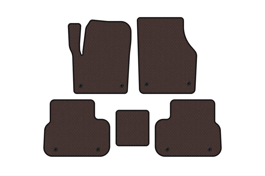 Land Rover Discovery Sport 2014- Rubber floor mats Carsuit (2014-2019, 2 rows, brown) Image