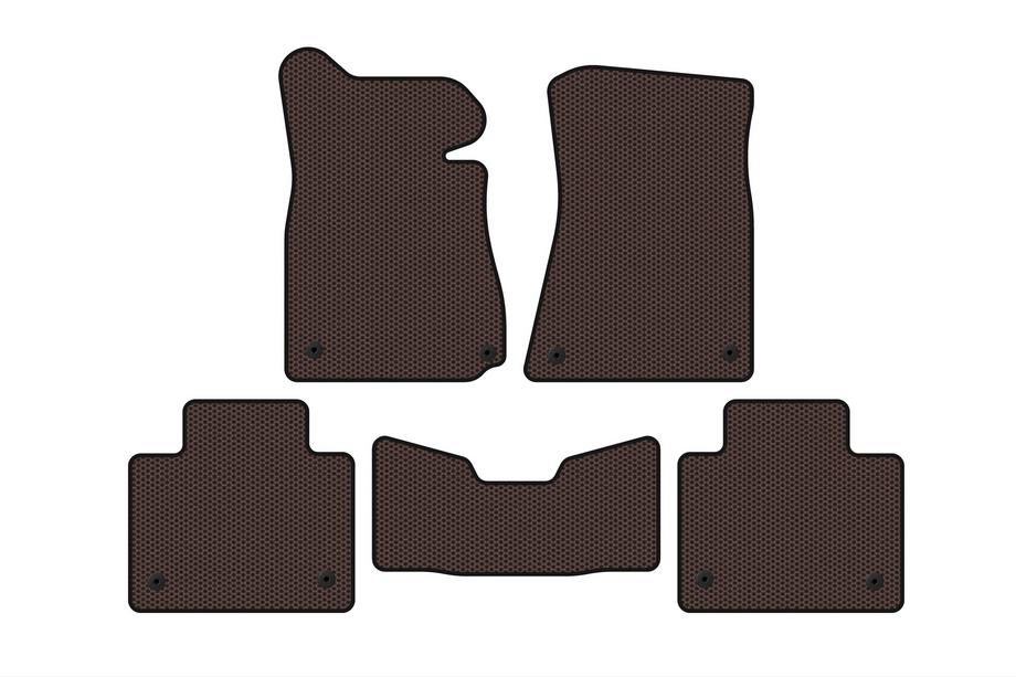 Lexus GS 2011-2020 Rubber floor mats Carsuit (2011-2015, SD, 2WD, brown) Image