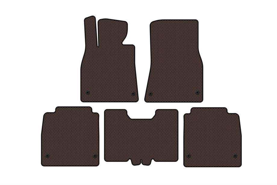 Lexus LS 2007-2017 Rubber floor mats Carsuit (2007-2010, SD, Long wheelbase, brown) Image