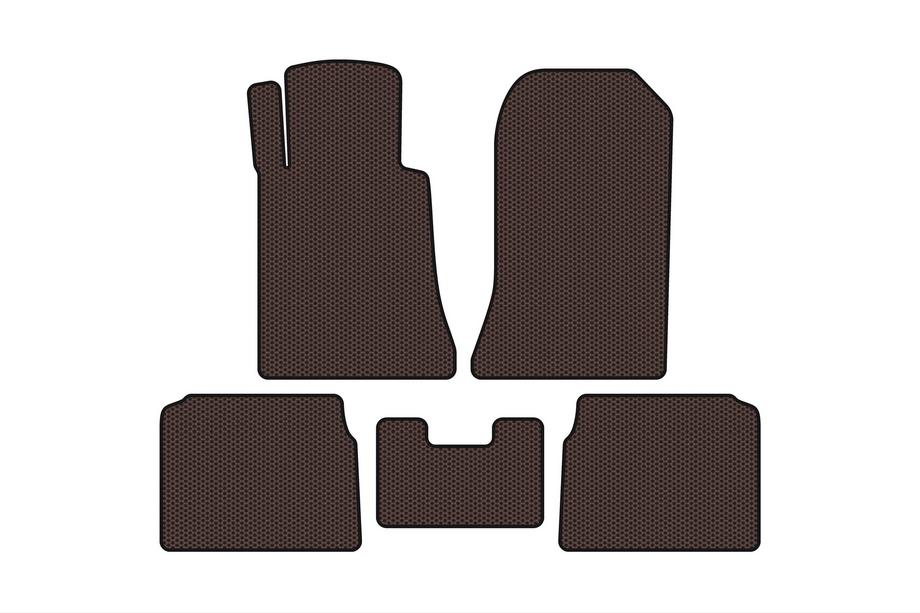 Mercedes E-class W124 1984–1997 Rubber Floor Mats Carsuit (SD, Brown) Image