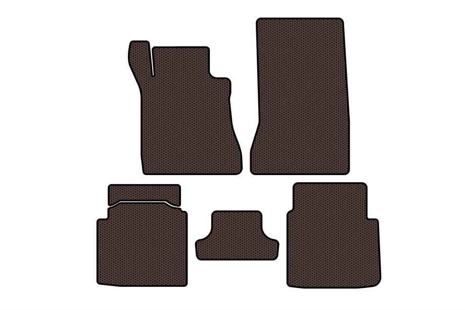 Mercedes S-class W126 1979-1991 Rubber floor mats Carsuit (SD, short wheelbase, brown) Image