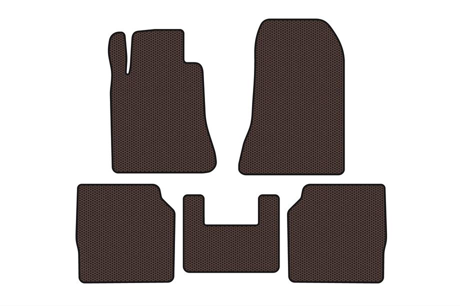 Mercedes S-class W140 1991-1998 Rubber floor mats Carsuit (SD, Long wheelbase, brown) Image