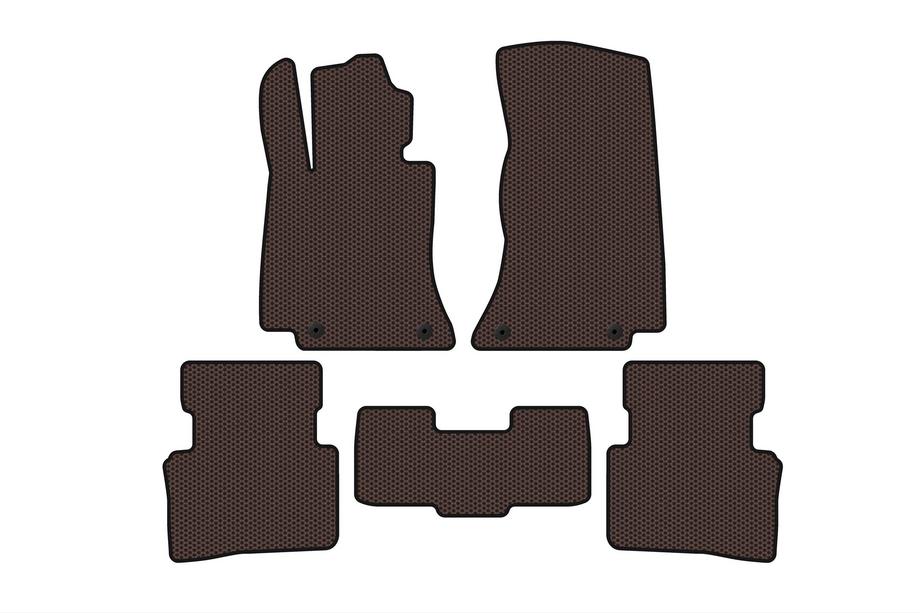 Mercedes C-class W206 2022- Rubber Floor Mats Carsuit (SD, Brown) Image