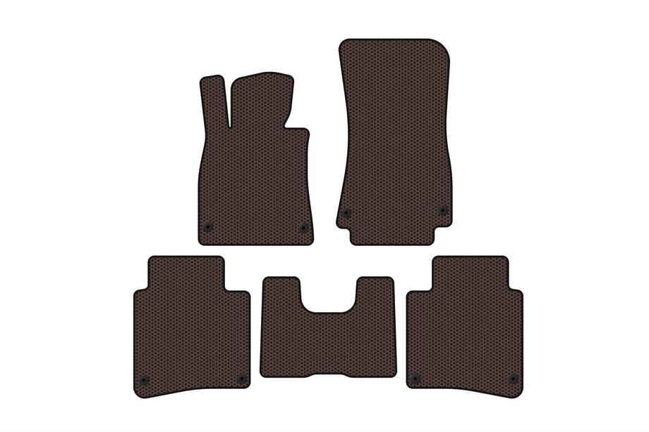 Mercedes S-class W222 2013-2022 Rubber floor mats Carsuit (2017-2020, SD, Long wheelbase, brown) Image