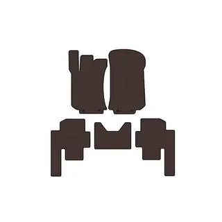 Rubber floor mats Carsuit (2 rows, brown) photo 1