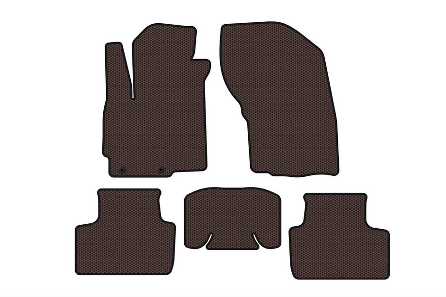 Mitsubishi ASX 2010-2023 Rubber Floor Mats Carsuit (2019-2023, Brown) Photo 1
