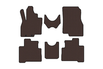 Mitsubishi Grandis 2003-2011 Rubber floor mats Carsuit (2 rows, brown) photo 1