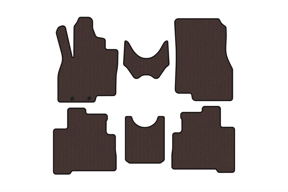 Mitsubishi Grandis 2003-2011 Rubber floor mats Carsuit (2 rows, brown) Image