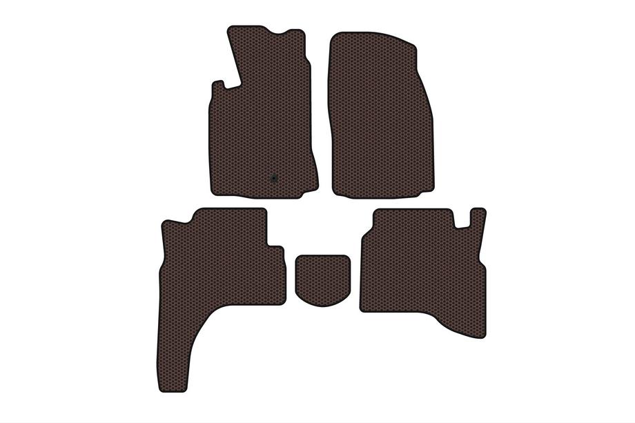 Mitsubishi Pajero Sport 1996-2007 Rubber Floor Mats Carsuit (Brown) Image