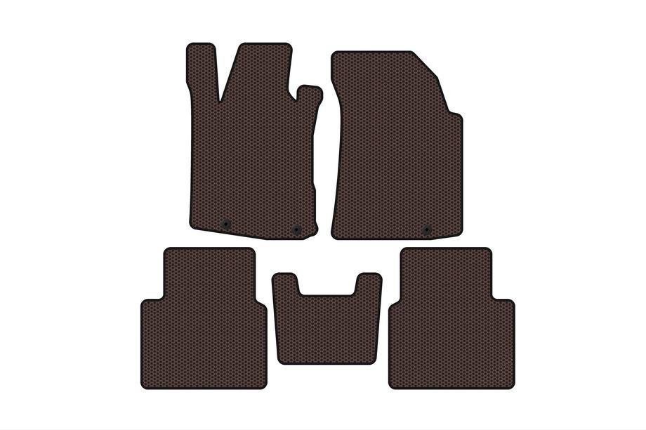 Nissan Maxima 2015-2023 Rubber Floor Mats Carsuit (SD, Brown) Image