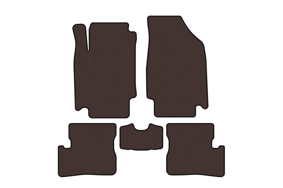 Nissan Micra K12 2003-2010 Rubber floor mats Carsuit (HB, brown) Image