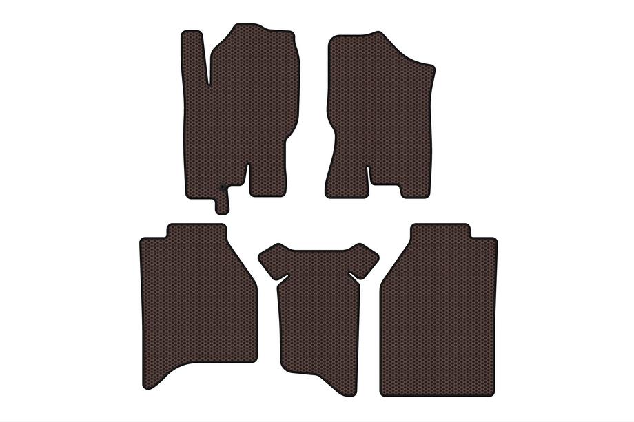 Nissan Navara 2006-2015 Rubber floor mats Carsuit (Without boxes, Brown) Photo 1